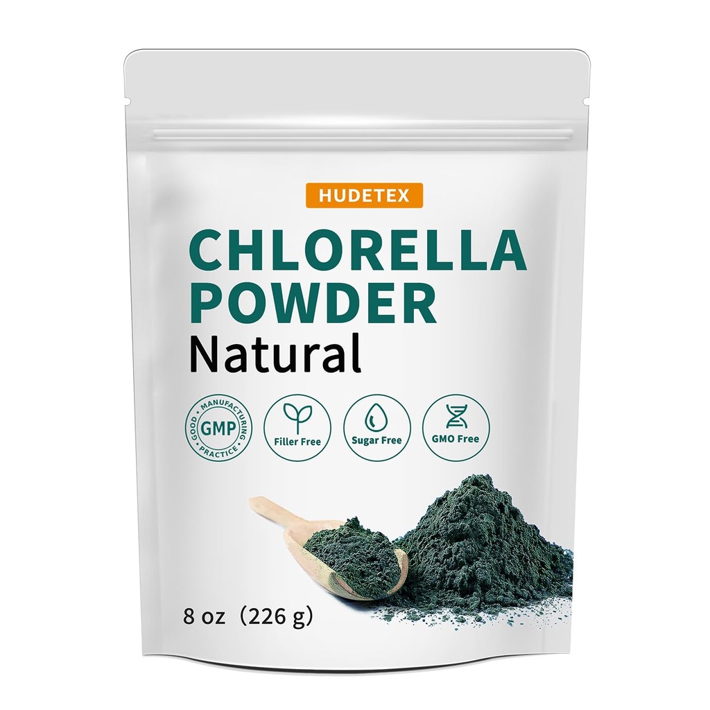 Chlorella Toz Doğal- Chlorophyll Toz, Immune System & Liver Function, Keep Youth, Vegan, Rich in Vegan protein ve Vitaminler, 8 oz.