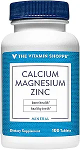 Ασβέστιο, Μαγνήσιο, & Ψευδάργυρος με βιταμίνη D - Υποστηρίζει υγιή οστά & δόντια (100 δισκία)