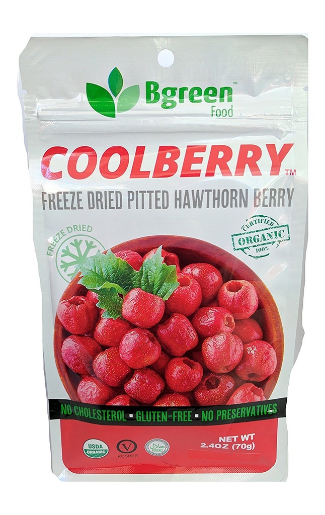 Bgreen- Organik Ücretsiz kuru Hawthorn Berry, USDA Organik, Çay Infüzyon, Smoothie, Superfood