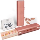 Pretty Pill Set Box - Şık & Compact Daily Pill Organizer, İlaç Pill Case, Pill Container for Vitamin Management, Pill Holder, Travel Essentials for Women & Men - Rose