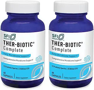 Klaire Laboratuvarları SFI Health Ther-Biotic Complete - Kadınlar ve Erkekler için hipotezler - Asit-Stable Probiyotik Supplement - Immune & Digestive Health - 25 Milyar CFU (2 Pack)