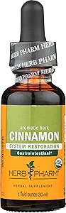 Herb Pharm Certified Organic Cinnamon Liquid Extract for Cardiovascular and Circulatory Support - 1 Ounce
