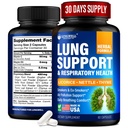 Cut Smoking Aid for Lung Cleanse & Health - Made in USA - Lung Detox with Licorice Root, Ginger & Nattle Root, Πράσινο Τσάι, Θυμάρι & Ρίγανο Φύλλα για Lung Clear Υποστήριξη & Άγχος Ανακούφιση - 60 κάψουλες