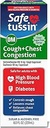 Güvenlitussin DM Cough & Chest Congestion, 8 oz, Waitorant Mucus Relief, Cough Relief Syrup, Yüksek Kan Basıncı ve Diyabet ile Yetişkinler için Güvenli