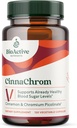 BioActive Nutrients CinnaChrom Diyetary Supplement - Kromium Picolinate, Cinnamon Capsules - Genel Sağlık için Doğal Malzemeler - Sebze Supplement, Gluten-Free, 120 Capsules