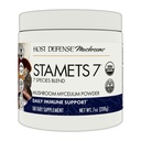 Σταμέτες Άμυνας Οικοδεσπότες 7 Mushroom Powder - 7 Είδη Mushroom Supplement for Immune Support with Royal Sun Blazei, Cordyceps, Reishi, Maitake, Lion's Mane, Chaga & Mesima - 7 oz (133 Servings)*