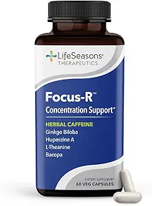 Yaşam Sezonları - Focus-R - Concentration Support Supplement - All Ages - Discovers mental Performance & Focus - Art Span - L-Theanine, Kava, Bacopa, B & More - (60 Capsules)