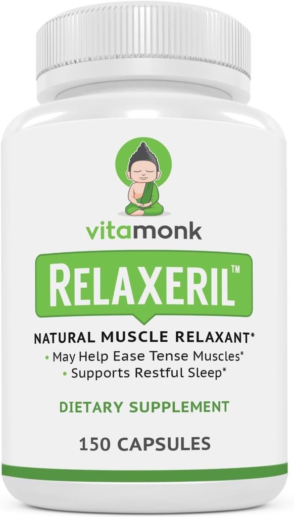 VitaMonk Relaxeril TM All-Natural Muscle Relaxer - συμπλήρωμα χαλάρωσης μυών - Complete Muscle Relaxing Formula