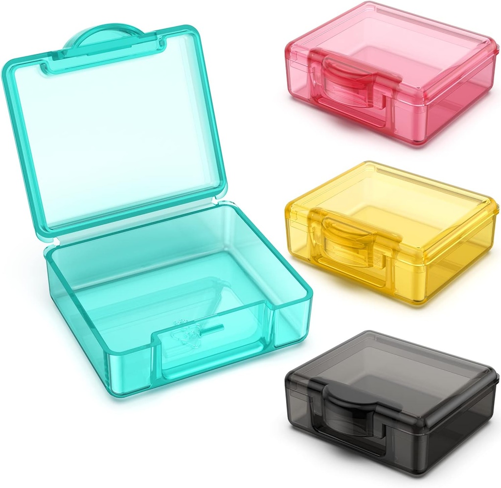 Μικρό κουτί χαπιών 4 τμχ, Cute Travel Pill Organizer περίπτωση Mini μικροσκοπικό σαφείς πλαστικά εμπορευματοκιβώτια αποθήκευσης φορητά για το πορτοφόλι τσέπης