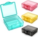 Küçük Pill Box 4 adet,Cute Travel Pill Organizer Case Mini Tiny Clear Plastik Depolama Konteynerleri Pocket Purse için Portatif