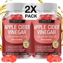 Bulkx Apple Cider Vinegar Gummies - 1000 mg ACV with B12, Beet Root, Pomegranate for Immune System, Detox & Cleanse, Gummy Alternative to Apple Cider Vinegar Capsules, for Men Women 2X Pack