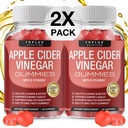 Toplux Μηλίτης μηλίτη Ξύδι - 1000mg ACV με B12, ρίζα τεύτλων, Ρόδι για ανοσοποιητικό σύστημα, Detox & Cleanse, Gummy Εναλλακτική για κάψουλες μηλίτη μήλου, για άνδρες γυναίκες 2X Pack