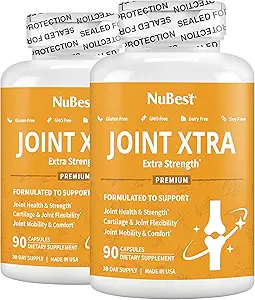 NuBest Joint Xtra - Κοινό συμπλήρωμα υποστήριξης - Κοινή φόρμουλα υγείας με τριπλή κοινή δύναμη - γλυκοζαμίνη, χονδροϊτίνη, Turmeric, MSM & Boswellia για την κοινή υγεία και την υγεία των ζώων (Pack 2)