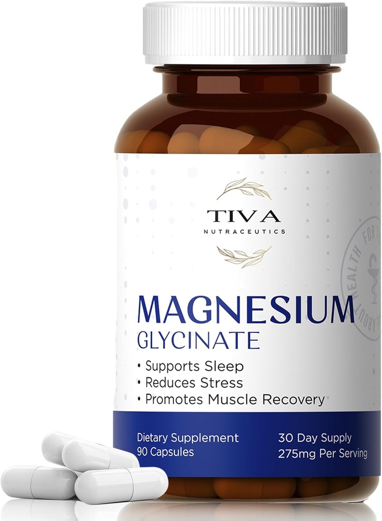 Magnezyum Glycinate - Uyku, Kas Rahatlama ve Kalp Sağlığı | Enerji ve Bone Support için 90 Capsulesorb Magnezyum