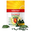 Sunlit Super 50/50 Organik Klorella Spirulina Tabletleri - Immune Support, Gut Health, Mood & Energy - Chlorophyll'ta Zengin, Amino Asits & Vegan Protein, 500 Super Tabfoods