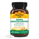 Ülke Life Chewable Papaya Enzymes for Digestion Support - Natural Pineapple & Papaya Flavor, Nutrient Abxia, Contains Papain & Pro - 200 Ctt