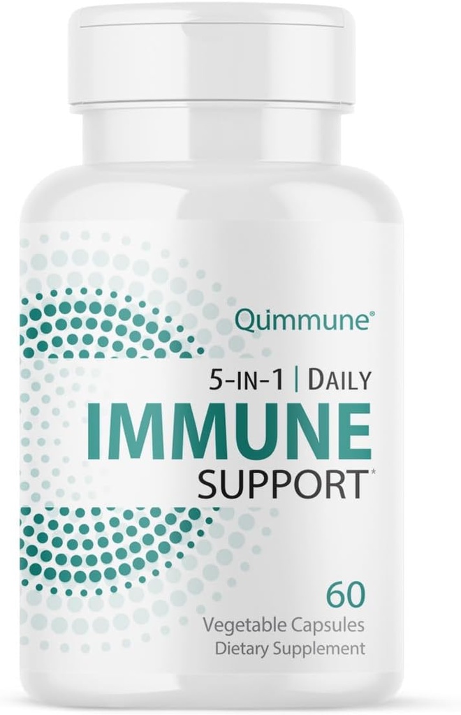5-in-1 Immune Advanced Support with Quercetin Phytosome, çinko, C, D3, K2 - Aktif Quercetin - 60 Veg Caps