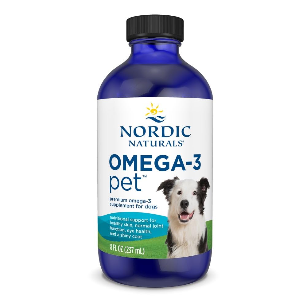 Nordic Naturals Omega-3 Pet, Unflavored - 8 oz - 1380 mg Omega-3 Per Teaspoon - Blind for Medium to Large Dogs with EPA & DHA - Discovers Heart, Skin, Coat, & Immune Health