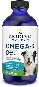 Nordic Naturals Omega-3 Pet, Unflavored - 8 oz - 1380 mg Omega-3 Per Teaspoon - Blind for Medium to Large Dogs with EPA & DHA - Discovers Heart, Skin, Coat, & Immune Health