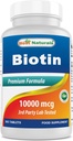 En İyi Doğal Biyotin (Also Called Vitamin B7), 10.000 mcg 365 Tablet (365 Kont)