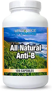 Life Source Vitamins All Natural Anti-B for Immune Support, 14 All Natural Materials with Echinacea & Capsule Extract, 180 Immune Defense Capsules
