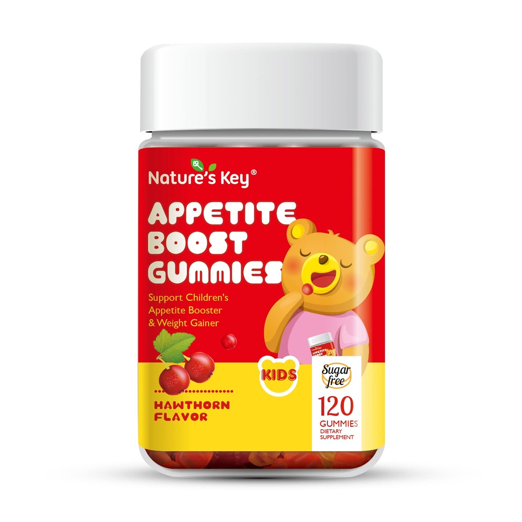 Nature's Key Appetite Branson Gummies - Çocuklar için Daha Fazla Yemek, Destek Appetite Stimulant ve Kilo Vermek -Hawthorn Flavor (120, 1)