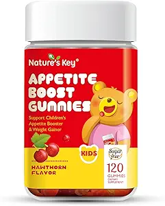 Nature's Key Appetite Branson Gummies - Çocuklar için Daha Fazla Yemek, Destek Appetite Stimulant ve Kilo Vermek -Hawthorn Flavor (120, 1)