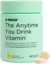 H-PROOF Vitamini İçerdiğiniz Herhangi Bir Zaman, Canlı Sağlık ve Immunity Support with Electrolytes, Milk Thistle, and Vitamins B & C - 40 Chewable Tabletler (20 Hizmetler), Vegan, Lemonade