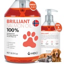 Köpekler için Salmon Yağı - Sağlıklı Cilt & Ön, Tüm Doğal Norveç Balık Petrol Yemekleri Evcil hayvanlar için Tamam, Omega 3 EPA DHA, Shedding, Anti Allergy, Itching, Kuru Skin, Ortak & Bone Health - 16.9 Oz