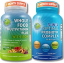 Gut & Immune Health Sche - 3in-1 Probiyotik (50 Milyar CFU, 10 sus) Digestive Enzymes & Prebiyotiks & Vegan Tüm Gıda Immune Health Sche - 3in-1 Probiyotik (50 Milyar CFU, 10 sus) Meyveler ve Veggies - Vegan, Non-GMO