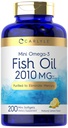 Carlyle Mini Fish Oil Softgels | 2010 mg | 200 Omega-3 Pills | EPA & DHA | Non-GMO & Gluten Free Supplement Supplement Supplement