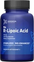 Geronova Research Bio-Enhanced R-Lipoic Acid, 115 mg Κάψουλες - 4 Μήνες Προμήθεια - Σταθεροποιημένο R Alpha Lipoic Acid συμπλήρωμα με ενισχυμένη απορρόφηση - 120 Count