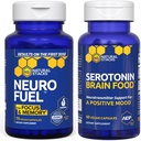 NATURAL STACKS NöroFuel Nootropic + Serotonin Beyin Gıda Paketi - Destekler Memory, Mood & Focus* - 135 Total Capsules