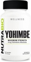 NutraBio Yohimbe (4 mg)- Yohimbe Supplement for Men and Women- Yohimbe Bark Ekstraksiyon- 4 mg- 90 Sebze Kapsülleri