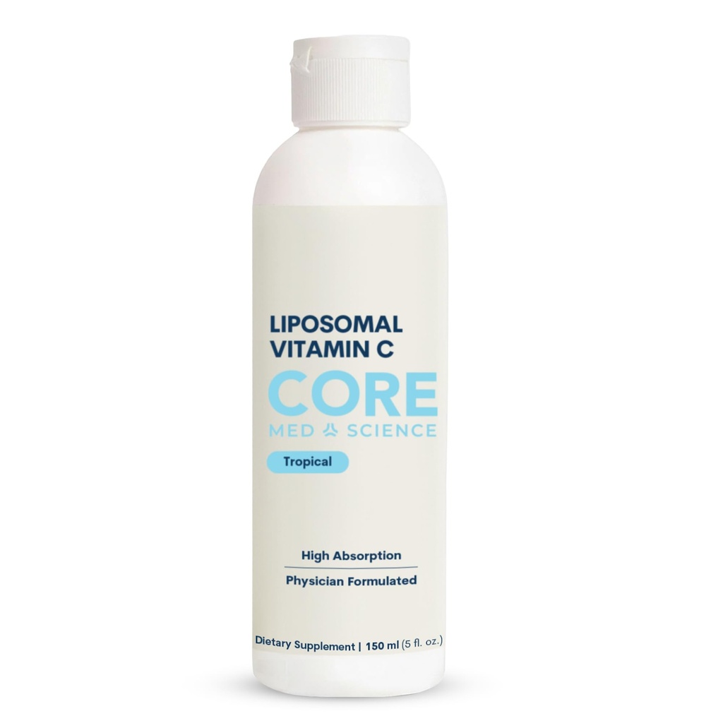 Core Med Science Liposomal Vitamin C 1000 mg Sıvı - Orijinal Formula, 5 Fl Oz - Doğal Liposomal Vitamin C Supplement Non-GMO - Immune System Alert for Yetişkinler - Supports Collagen Formation