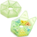 2 deploy Weekly Pill Organizer Large 7 Day Pill Box Organizer Daily Medicine Case for Vitamin Fish Oil Pills Supplements Arthritis Friendly
