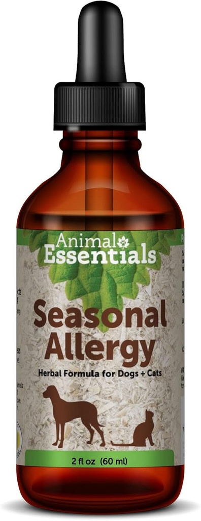 Animal Essentials Εποχική Αλλεργία - Formulated with Nettle Leaf, Eyebright Herb, Licorice and Burdock Root, Herbal Formula for Dogs and Cats, Organic Herbs, Natural Vitamins and Minerals - 2 fl oz