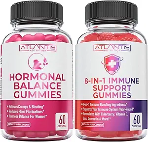 Atlantis Beslenme Kadınları için 60 Hormonal Denge + 8in-1 Immune Destek 60 Gummies