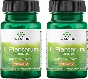 Swanson L. Plantarum - Digestive συμπλήρωμα για την προώθηση της ισορροπίας του γαστρεντερικού συστήματος & Bowel Regularity - Φυσική φόρμουλα για να βοηθήσει στη μείωση της βλάστησης - (30 κάψουλες λαχανικών) 2 συσκευασία