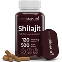 Shilajit Pure Himalayan Extract 500 mg ile 15 Fulvic Acid 500 mg - 120 Vejetaryen Capsules, 4 Ay Supply, Vitality & mental Clarity için Organik Supplement, ABD'de Yapıldı Gluten Free, Non-GMO