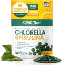 Sunlit Best Chlorella Spirulina Tablets - Organic USDA, Premium Spirulinas and Chlorella Capsules 500 Pills - Chlorellas Natural Superfood with Spirulina Algae, Enzymes Chlorophyll & Vegan Protein