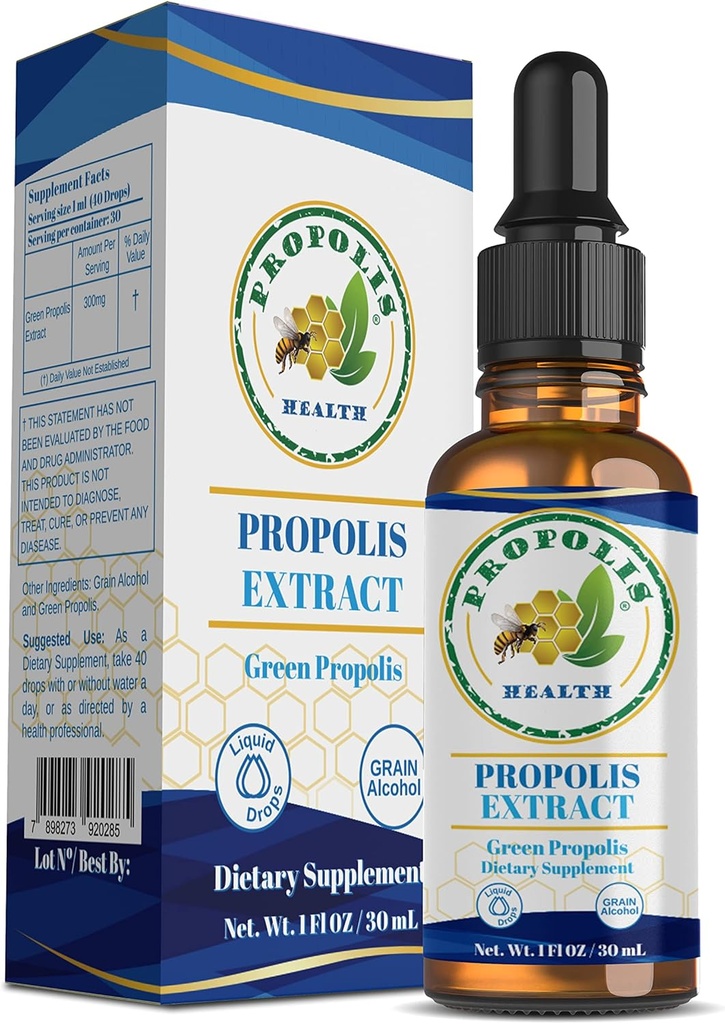 Propolis Health - Bee Propolis Extract - Βραζιλιάνικο Bee Propolis - 30 ημέρες προσφοράς - Propolis Liquid Supplement - Propolis Drops