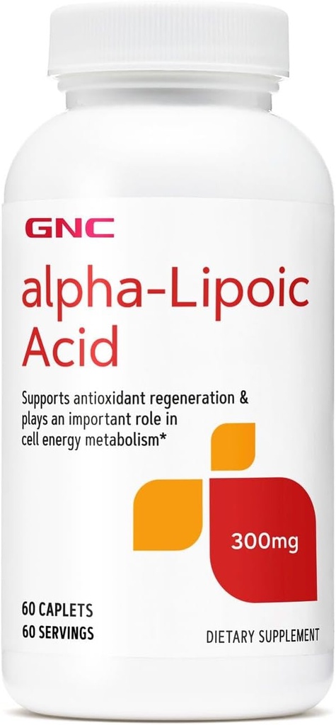GNC Alpha-Lipoic Acid 300 mg, Hücre Enerji Metabolism'da önemli bir rol oynar, 60 Count