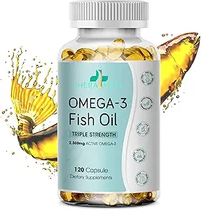 Triple Strength Wild Alaska Omega-3 2500mg + EPA 1.300mg + DHA 1.200mg, συμπλήρωμα για την καρδιά και την κοινή υγεία, 120 Softgels 60 Ημέρα προσφοράς