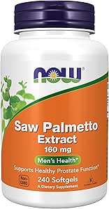NOW Συμπληρώματα Τροφίμων, Saw Palmetto Extract (Serenoa repens) 160 mg, Ανδρική Υγεία*, 240 Softgels