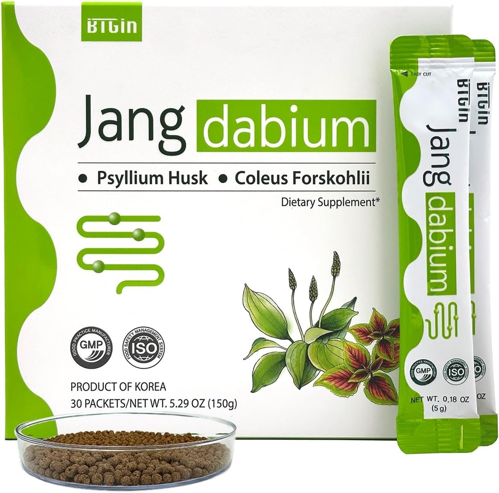 Psyllium Husk Fiber, Coleus Forskohlii, συμπλήρωμα κολλαγόνου για την Digestive Υγεία, τη διαχείριση βάρους Colon Cleanse, Jangdabium 30 συσκευασίες