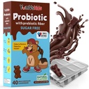 YumVs Probiyotiks for Kids with Prebiyotik Fiber Sugar Free Chocolate Chewable Supplements - Diyeter Supplement Chewables for Digestive Health - Toddler, Çocuklar & 60 Count