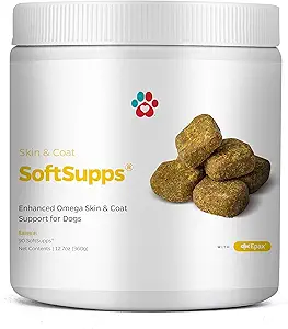 Pet Parents® Skin & Coat YumuşakSupps® Dog Skin ve Köpekler için Omega 3 Balık Yağı, Köpekler için E vitamini, Köpek Için Köpekler için Köpekler için Biotin, Dog Skin Care, 90ct Skin Vitaminleri