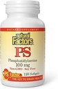Natural Factors, Phosphatidylserine, Support for Memory, Concentration and Brain Functions, Soy and Gluten Free, 120 Softgels