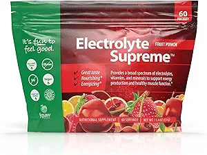 Jigsaw Health Electrolyte Supreme | Broad Spectrum of Electrolytes + Trace Minerals | Meyve Flavor | 60 Hizmet (Paketler)